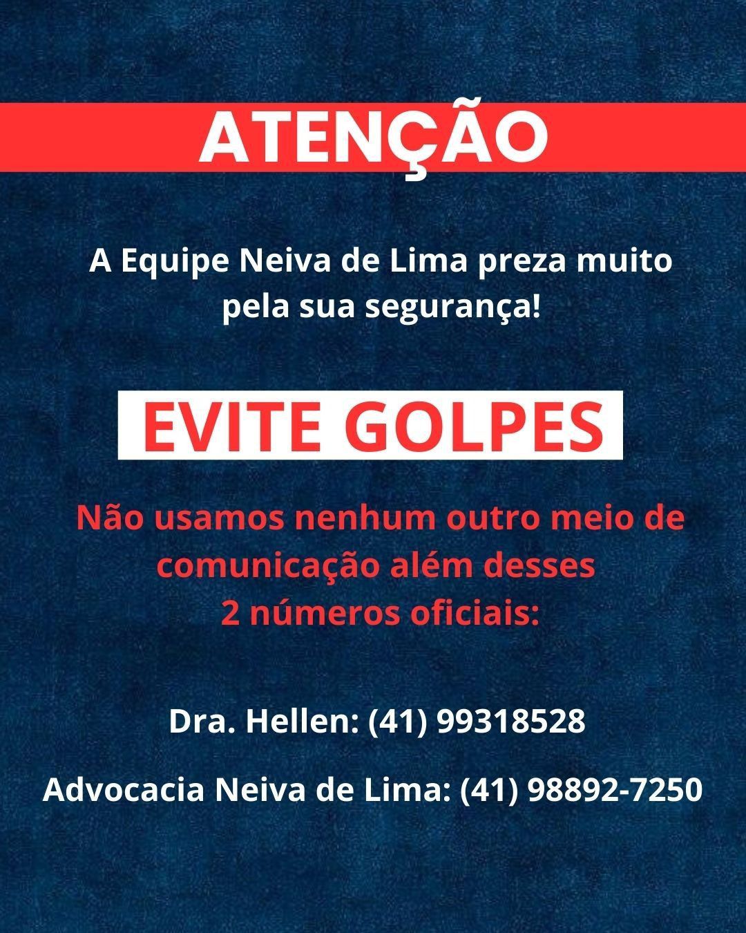 Atenção a golpes